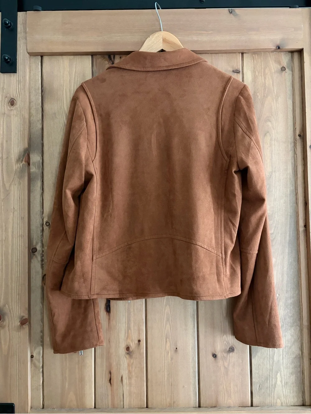 Promesa Suede Moto Jacket in Camel - Picture 4 of 4